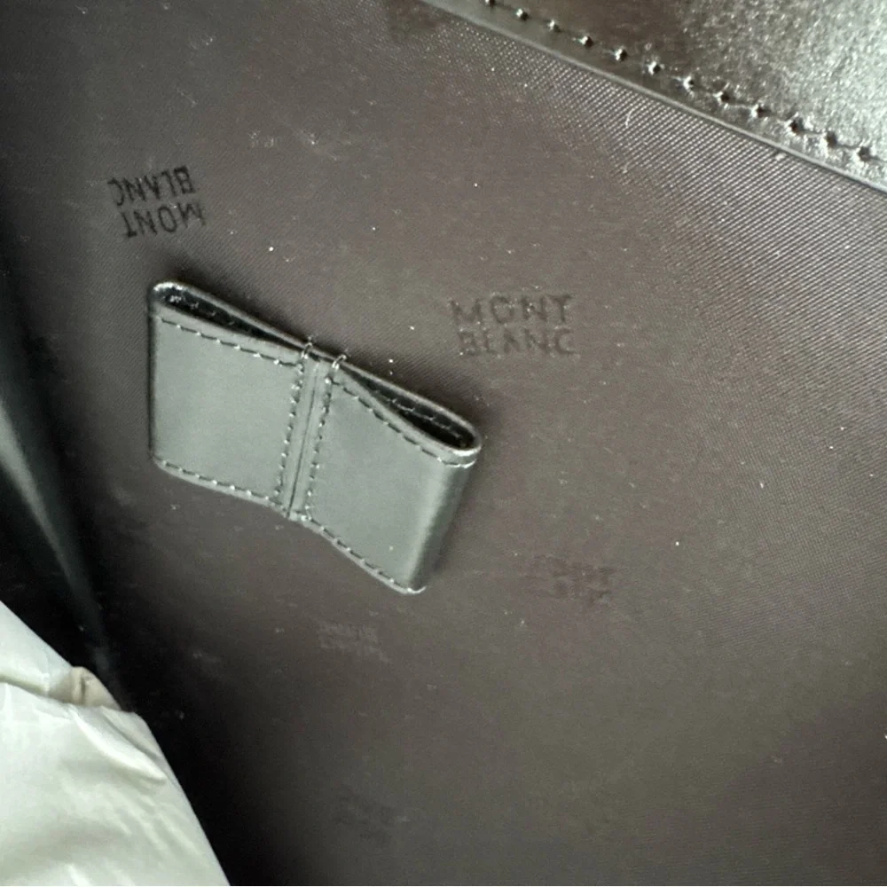 Montblanc Meisterstuck Black Leather Portfolio/Document Case, Zipper, MB114519